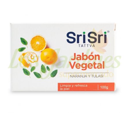 JABON VEGETAL SRI SRI NARANJA Y TULAS 100G