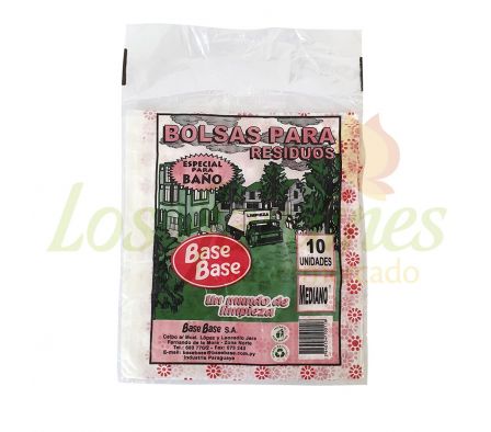 BOLSA ESPECIAL P/BAÑO MEDIANO BASE BASE 10 UNI
