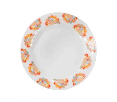 PLATO DE PORCELANA 10,5´´ PLAYO CENTRO ÑANDUTI