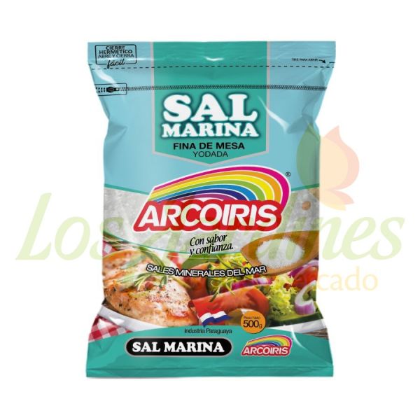 SAL MARINA FINA 500 GR ARCOIRIS PAQ . Supermercados Stock